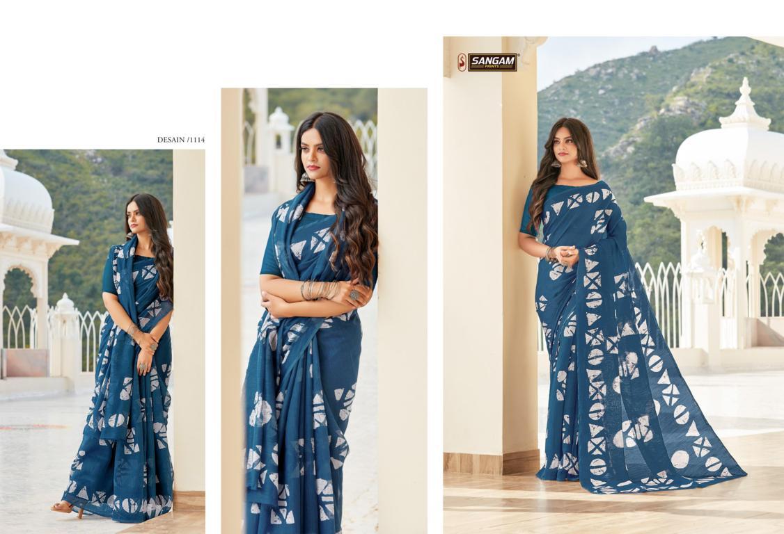 Sangam Belliza Printed Cotton Sarees