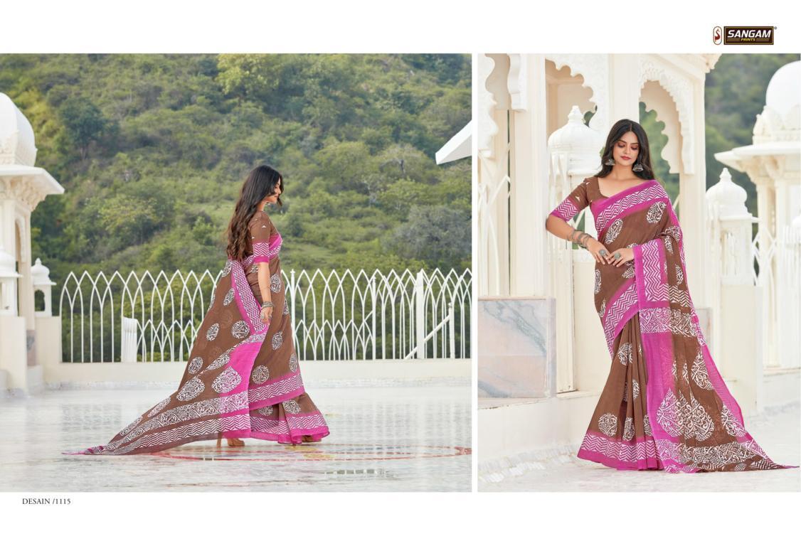 Sangam Belliza Printed Cotton Sarees