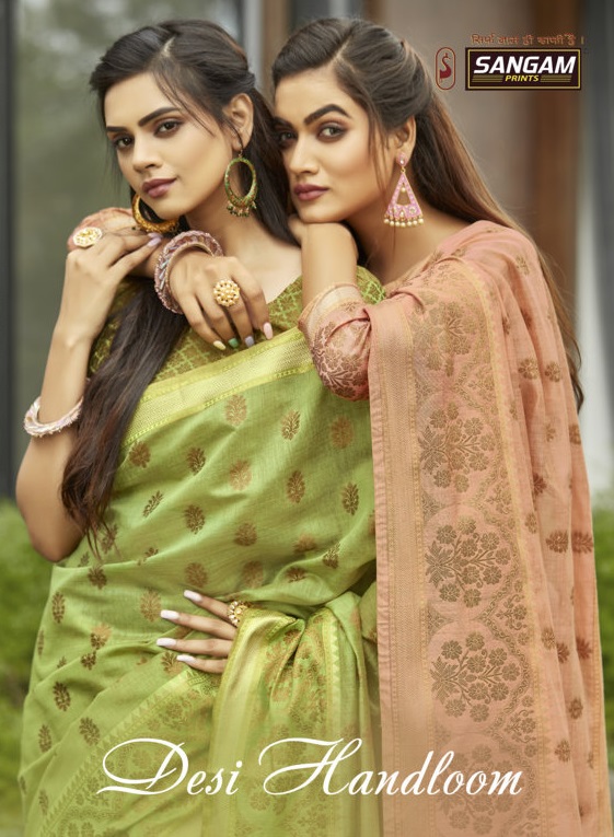 Sangam Presents Desi Handloom Cotton Sarees