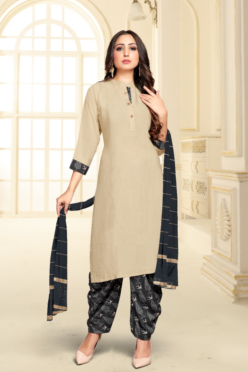 Tunic House Patiyala Rani-nx Printed Kurti With Patiyala & Dupatta Catalog