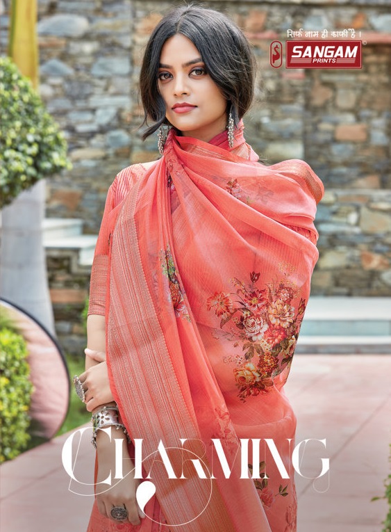 Sangam Charming Organza Digital Printed Sarees