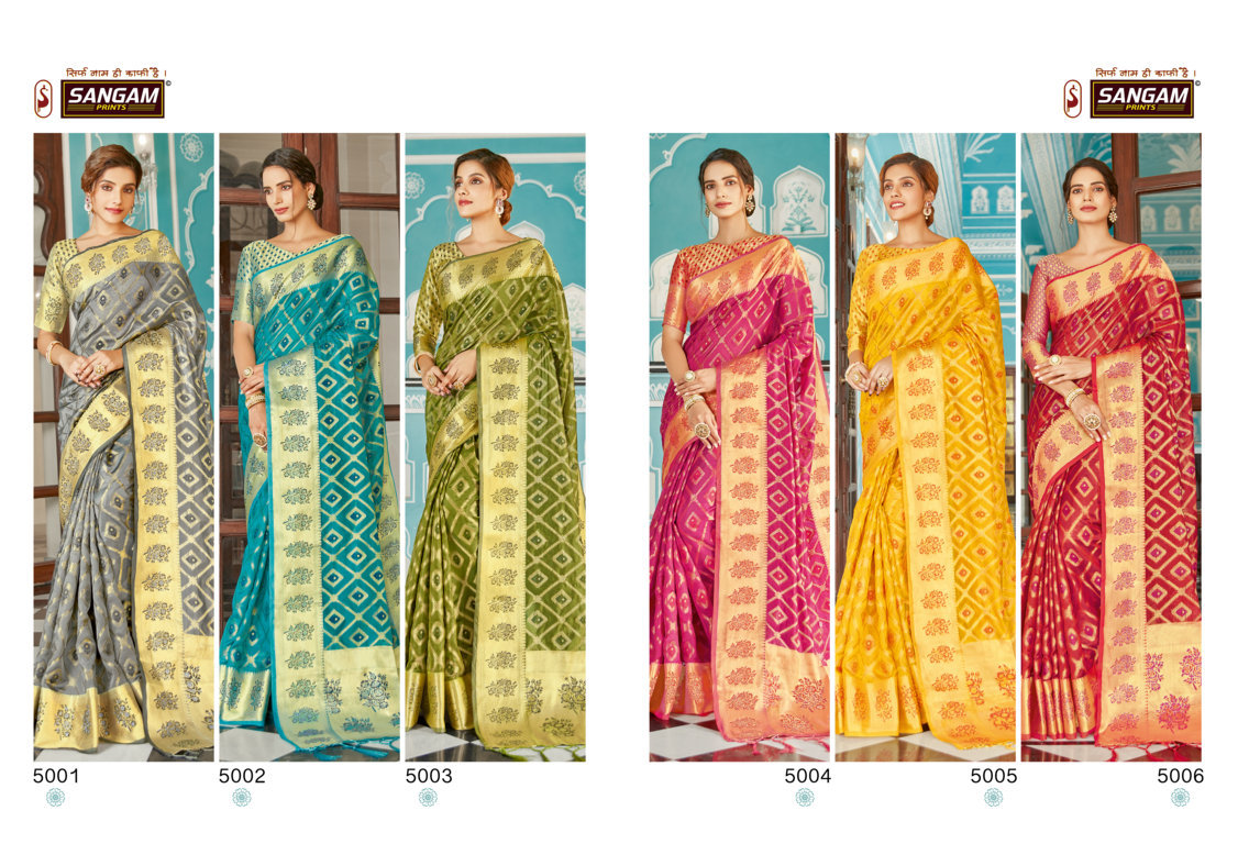 Sangam Mugdha Organza Rich Pallu Sarees