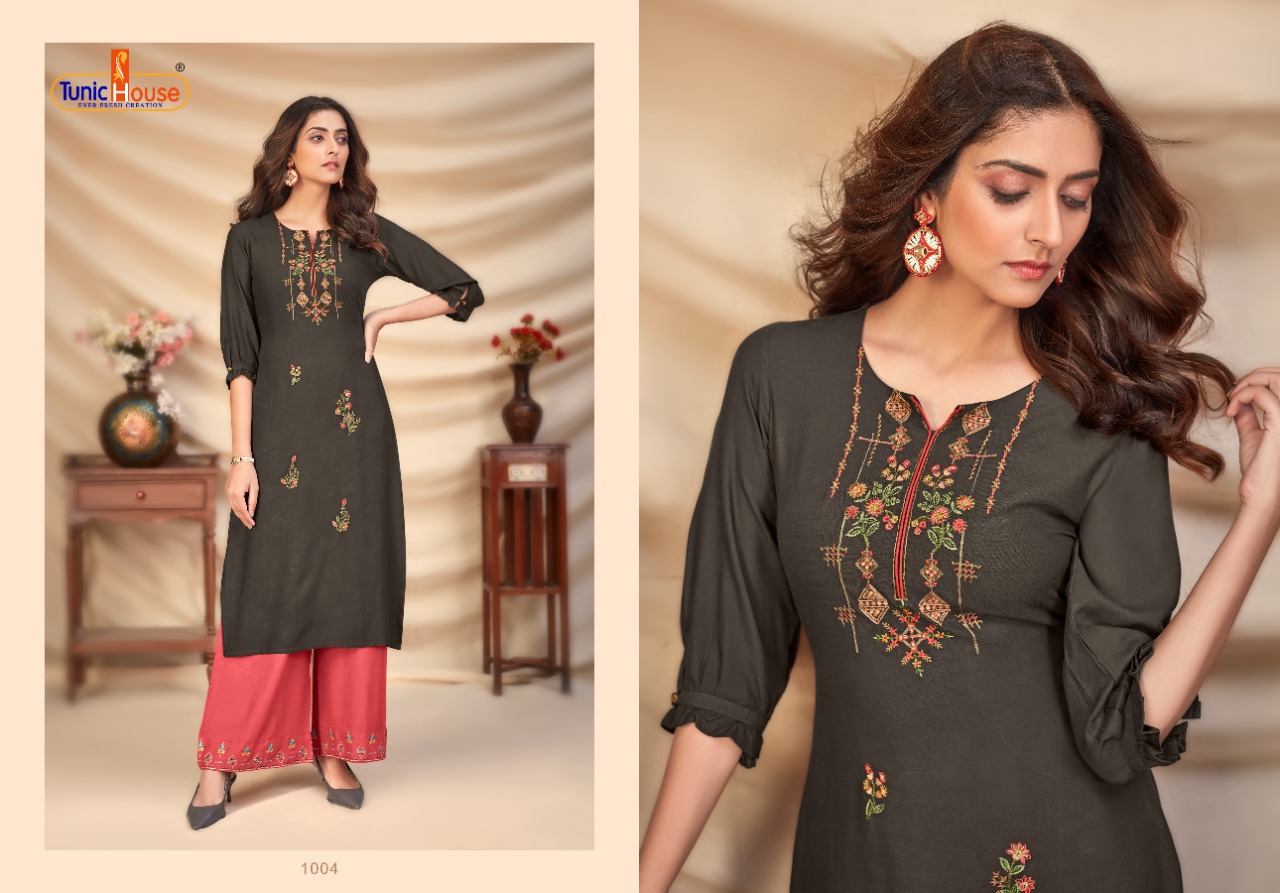 Tunic House Nyra-2 Designer Kurti With Palazzo Catalog