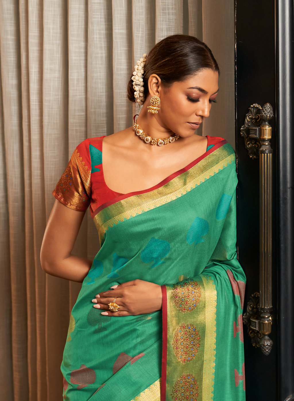 Sangam Swarna Designer Handloom Cotton Sarees