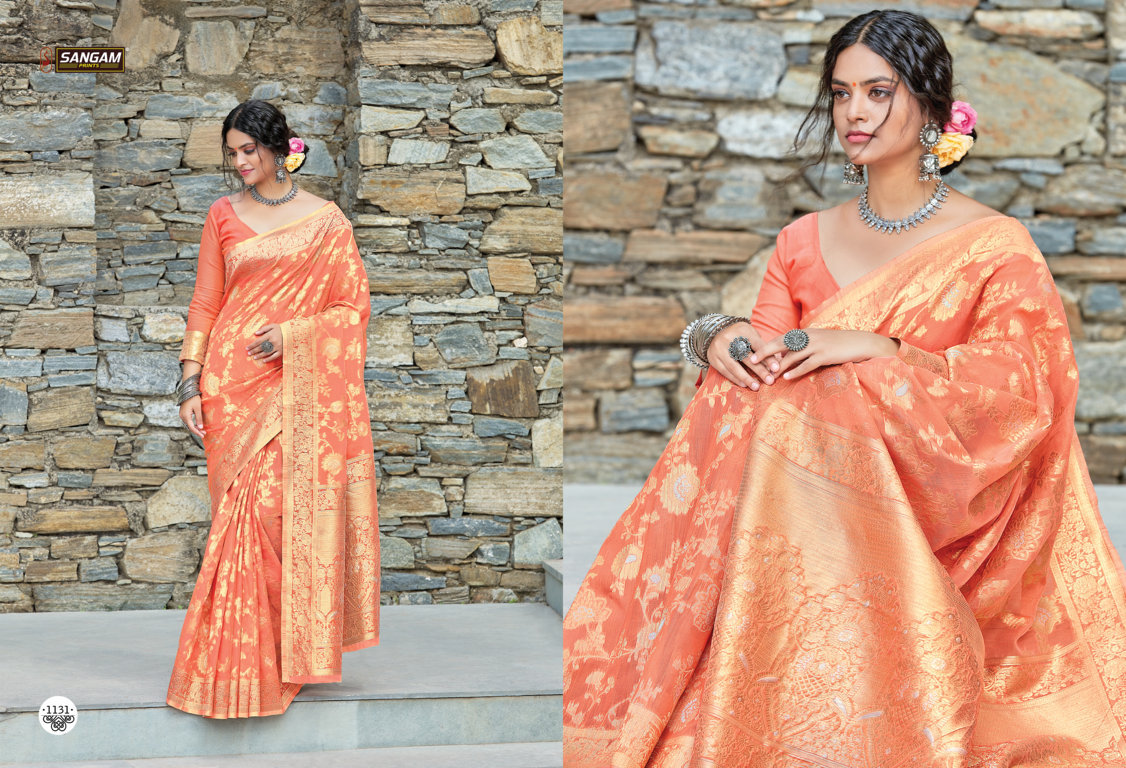Sangam Presents Avyukta Linen Silk Sarees
