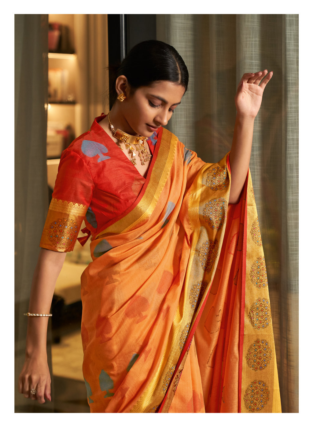 Sangam Swarna Designer Handloom Cotton Sarees