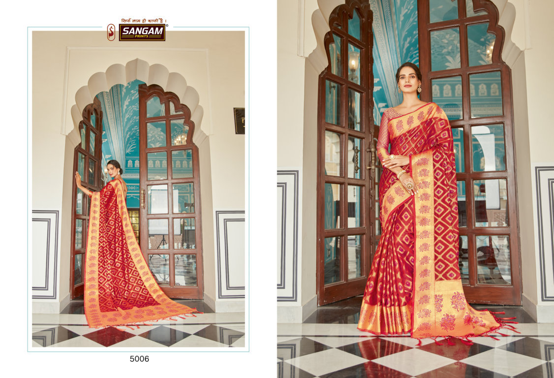 Sangam Mugdha Organza Rich Pallu Sarees