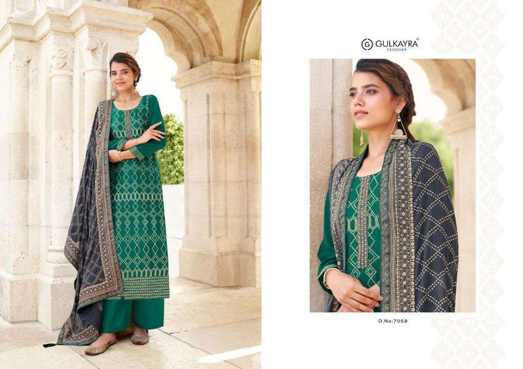 Aashirwad  Gulkayra Selja Real Chinon With Embroidery Work Salwar Suits Catalog