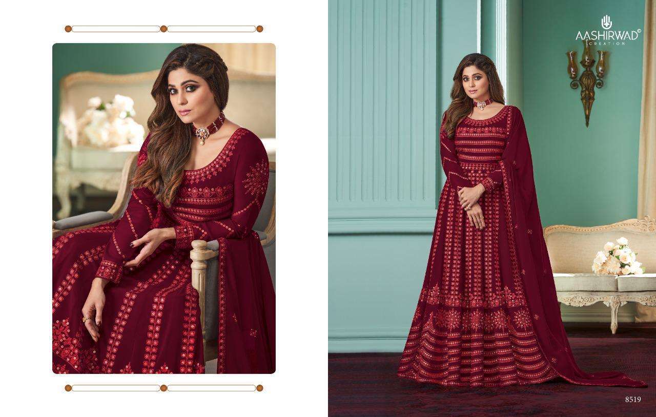 Aashirwad  Rose Real Georgette With Designer Work Ready-made Suits Catalog