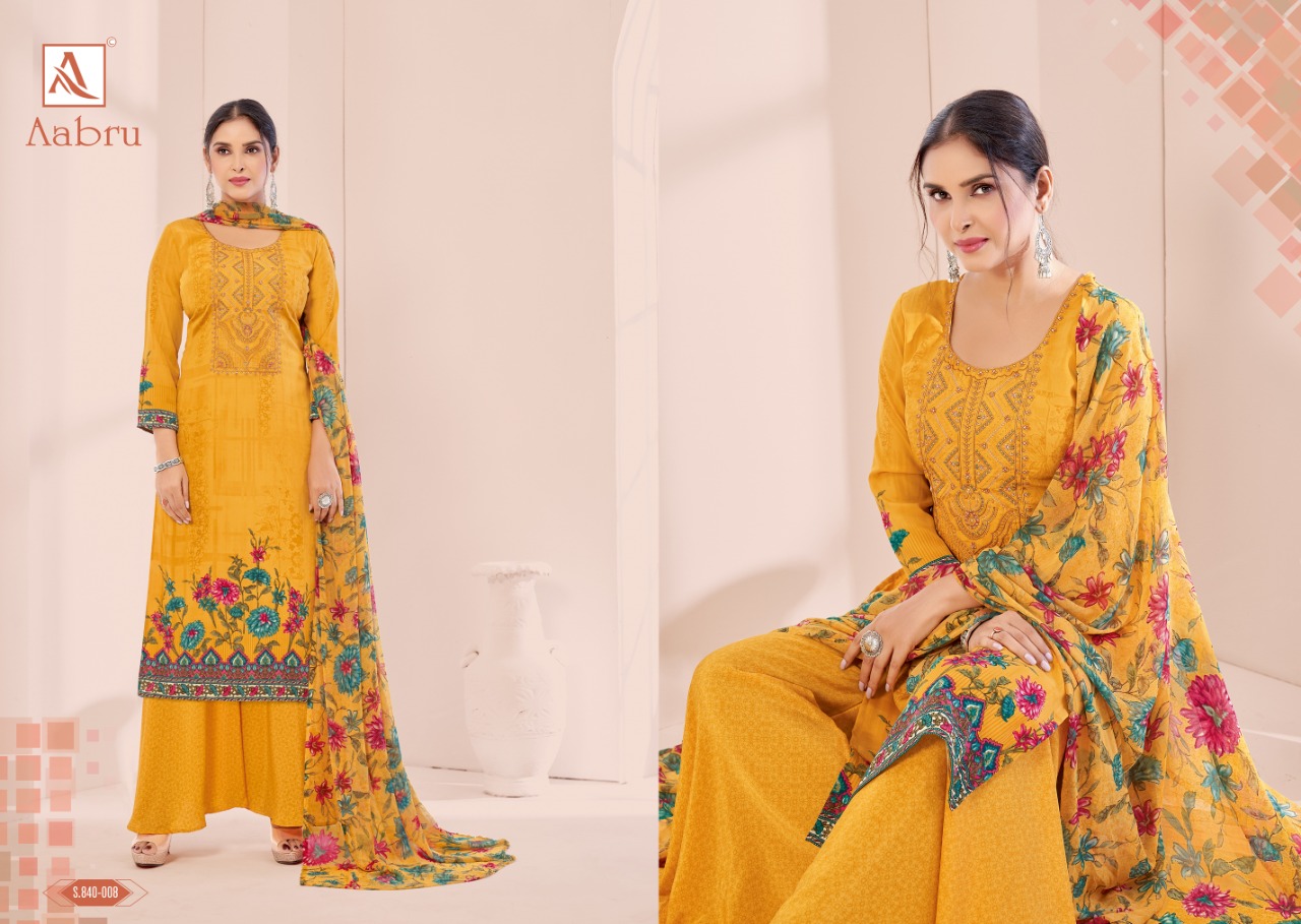 Alok Aabru Vol  2 French Crep Designer Dress Material Catalog