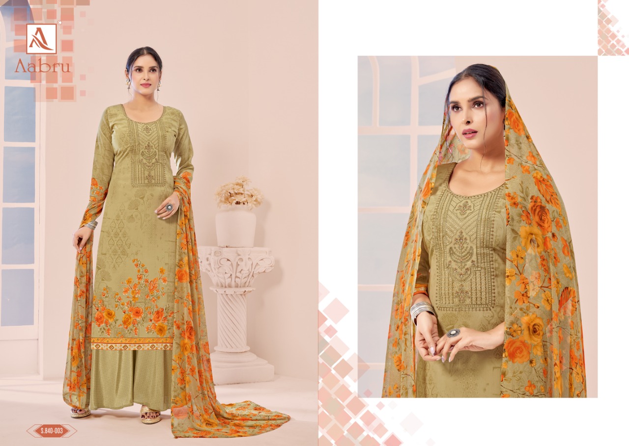 Alok Aabru Vol  2 French Crep Designer Dress Material Catalog