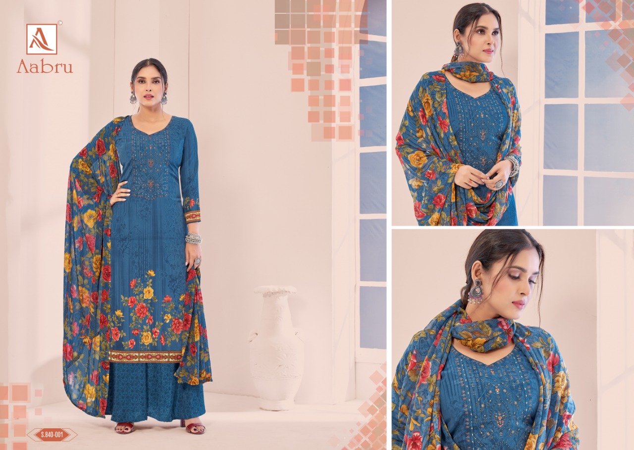 Alok Aabru Vol  2 French Crep Designer Dress Material Catalog