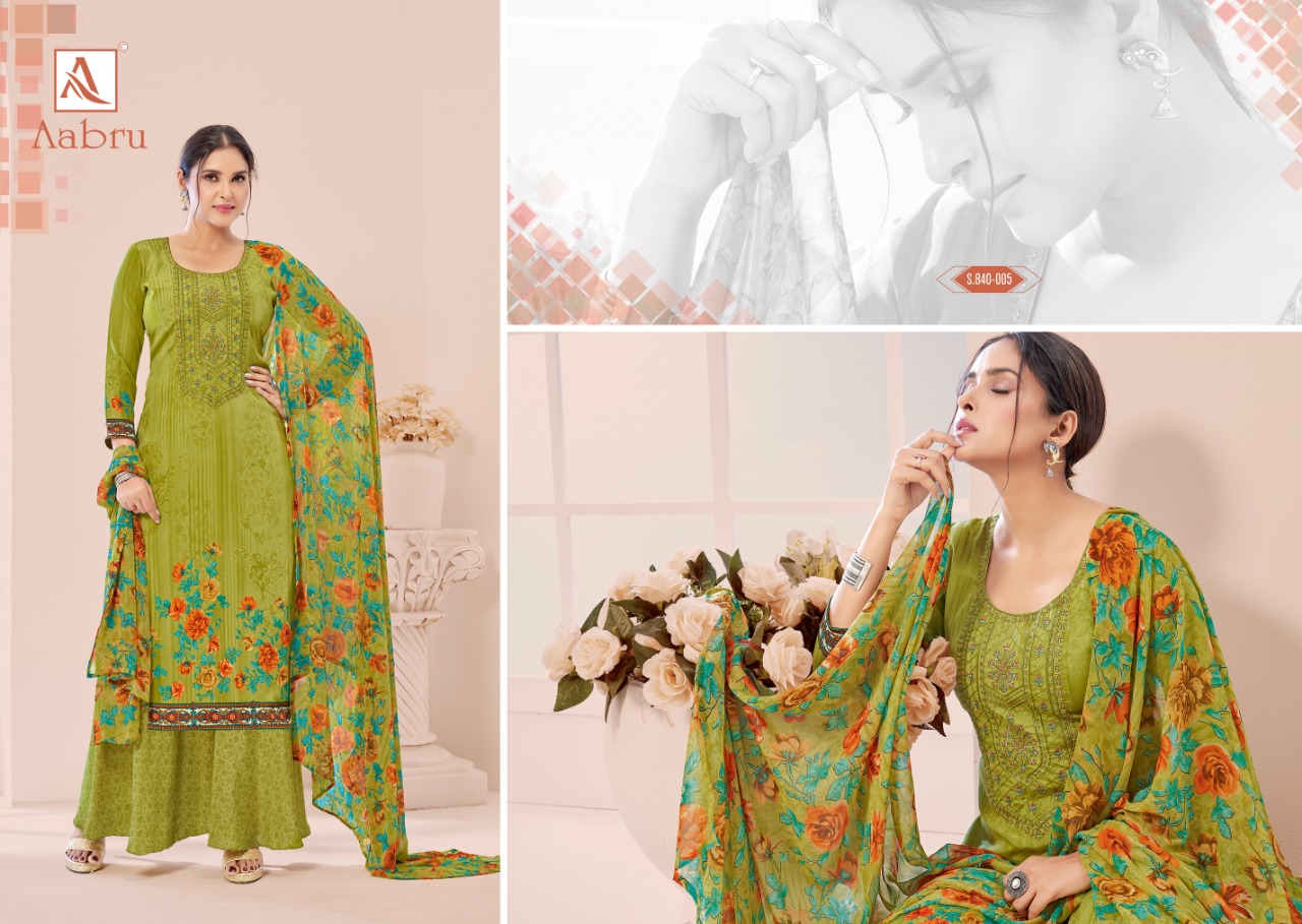 Alok Aabru Vol  2 French Crep Designer Dress Material Catalog