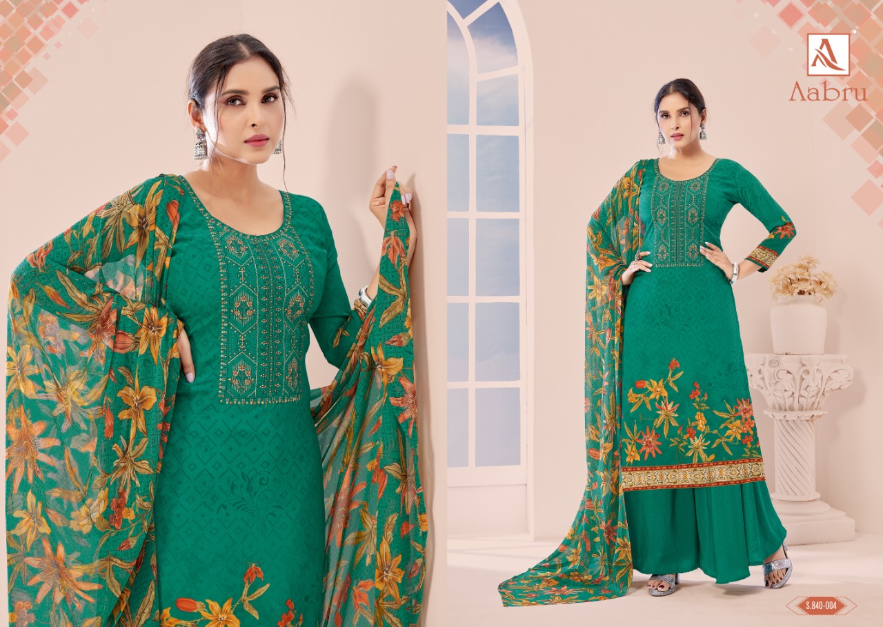 Alok Aabru Vol  2 French Crep Designer Dress Material Catalog