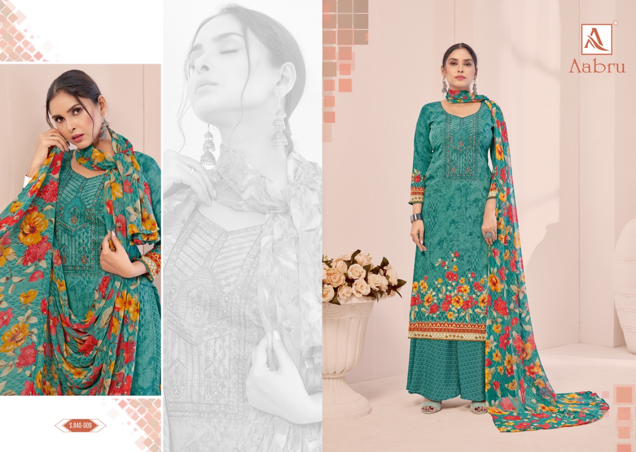Alok Aabru Vol  2 French Crep Designer Dress Material Catalog