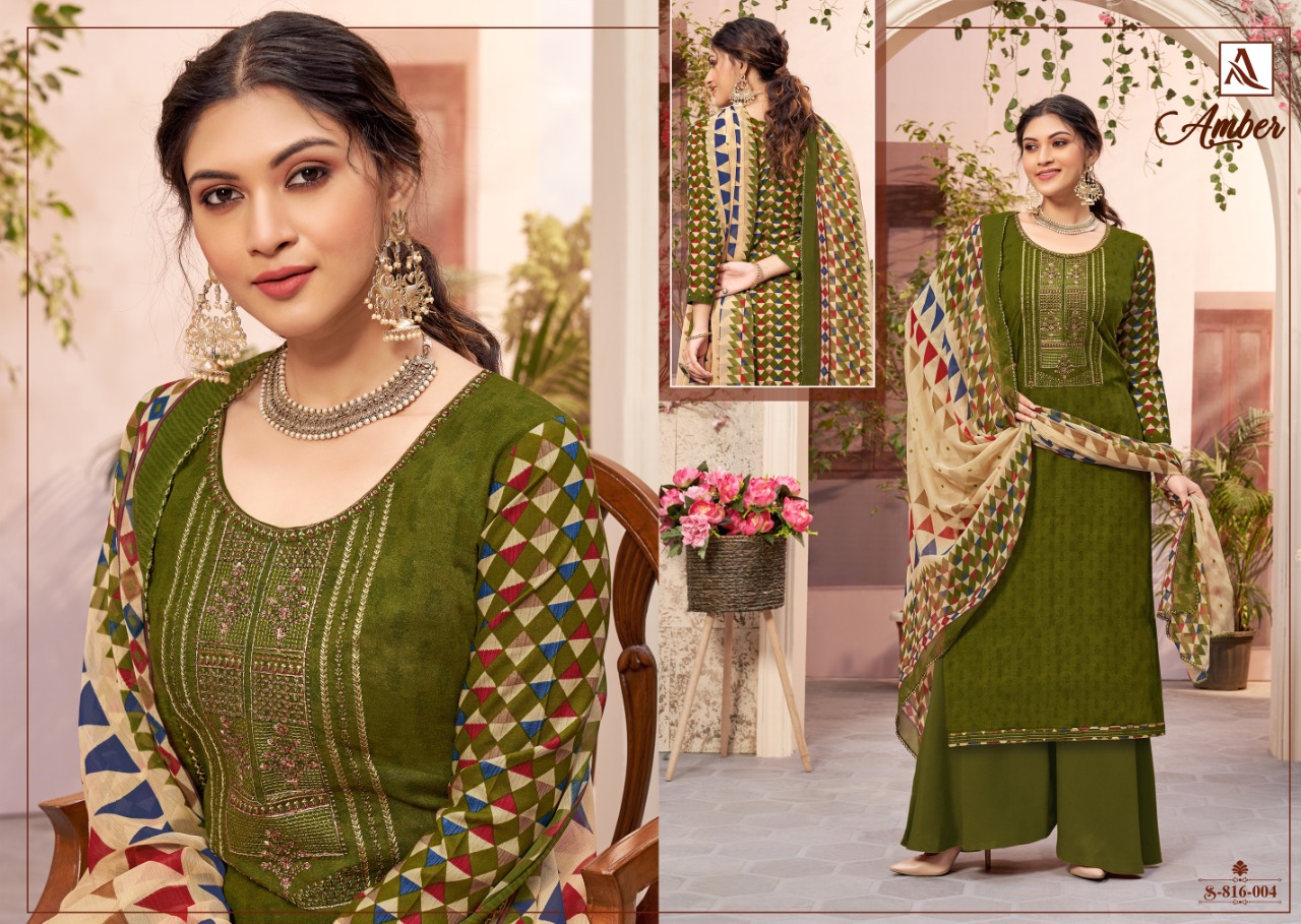 Alok Amber Vol  4 Viscose Rayon Designer Dress Material Catalog
