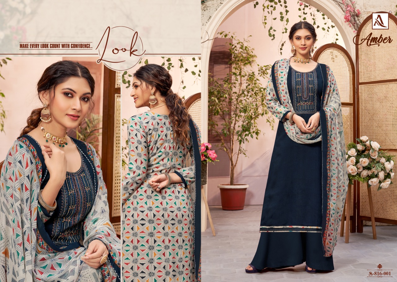 Alok Amber Vol  4 Viscose Rayon Designer Dress Material Catalog