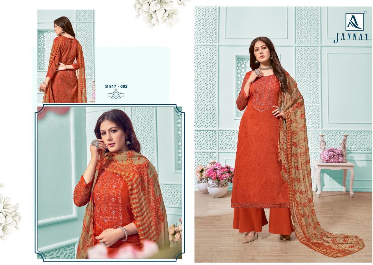 Alok Jannat Vol  2 Pure Jam Designer Dress Materiial Catalog
