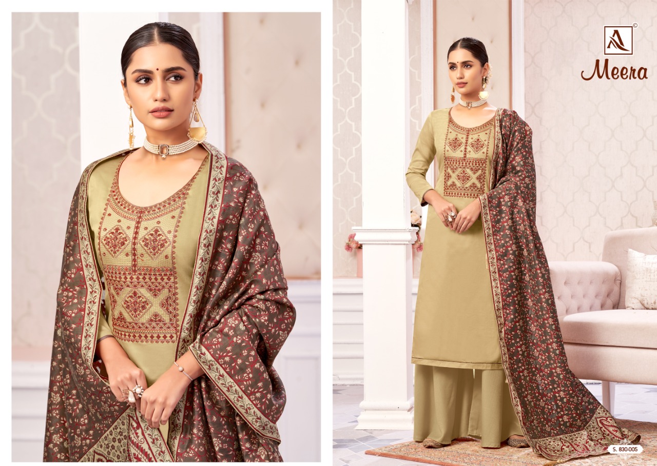 Alok Meera Vol 2 Jam Cotton Designer Dress Material Catalog