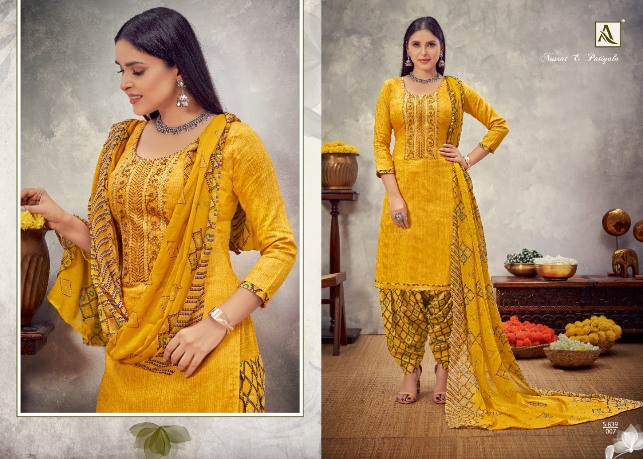 Alok Nusrat E Patiyala Vol 8 Jam Cotton Designer Dress Material Catalog