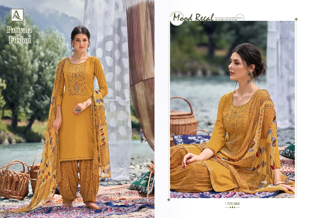 Alok Patiyala Fusion  Vol 2 Viscose Designer Dress Material Catalog