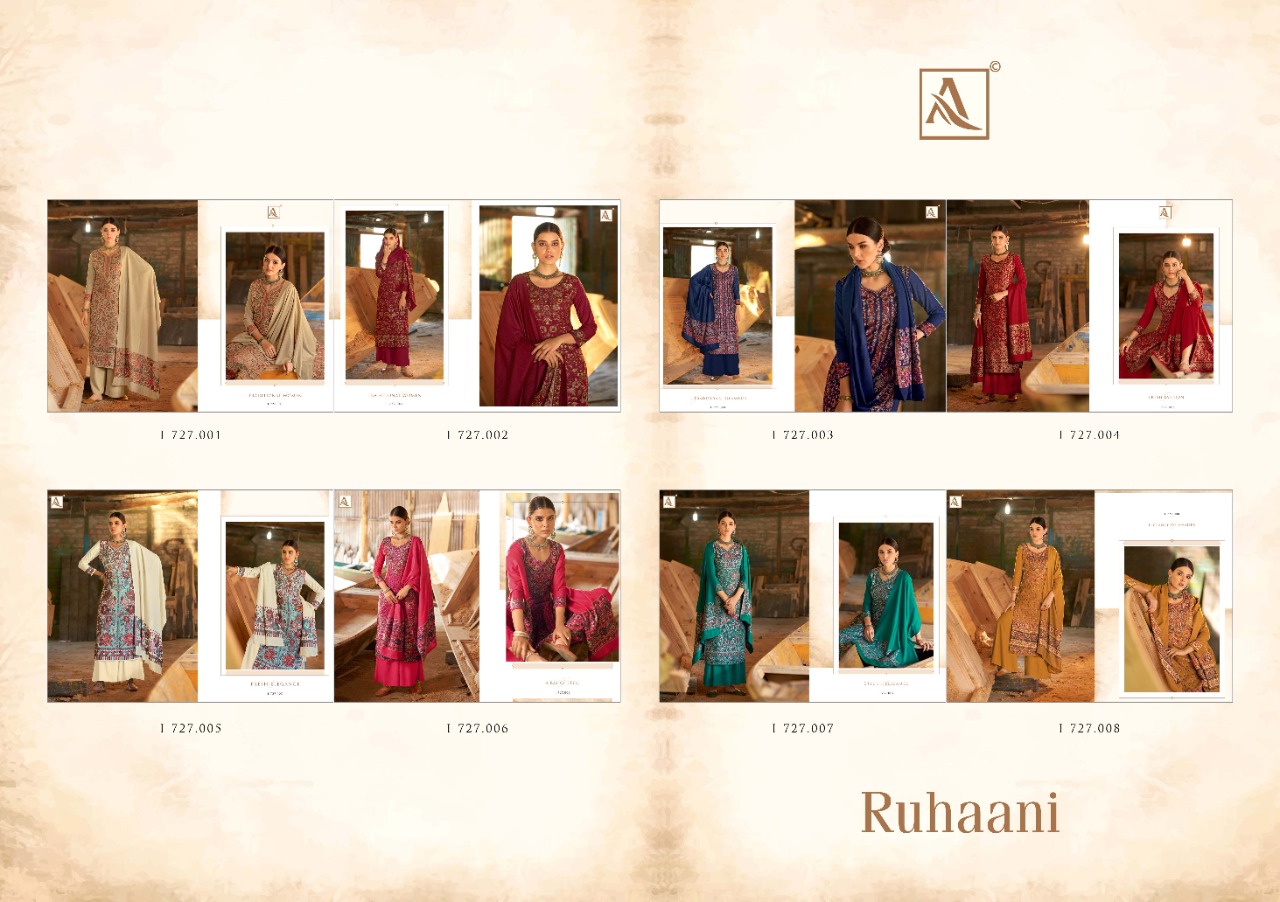 Alok Ruhaani Winter Wear Wool Pashmina Dress Material Catalog