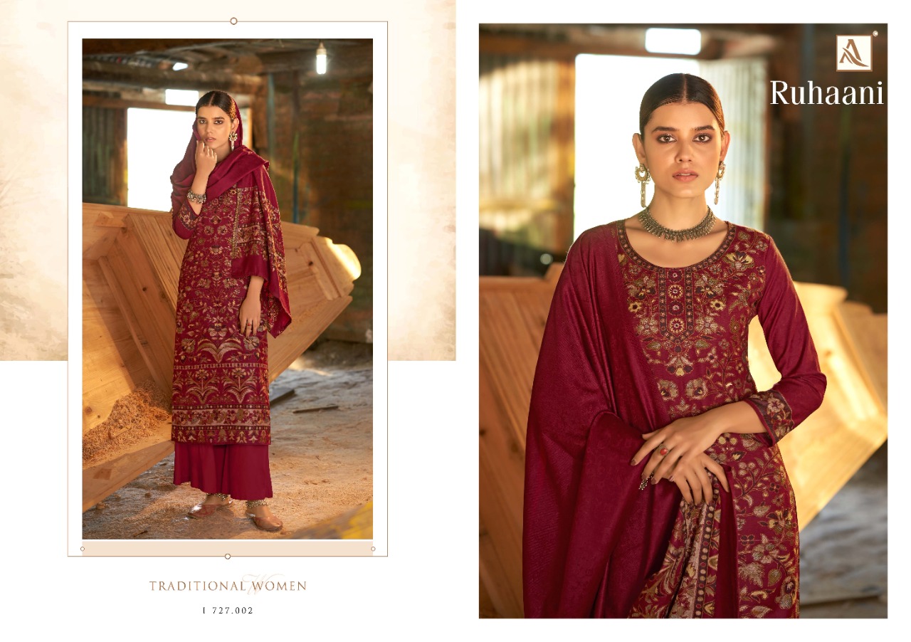 Alok Ruhaani Winter Wear Wool Pashmina Dress Material Catalog