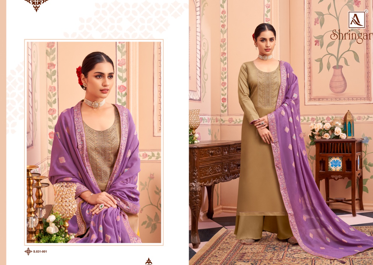 Alok Shringar Jam Cotton Designer Dress Material Catalog