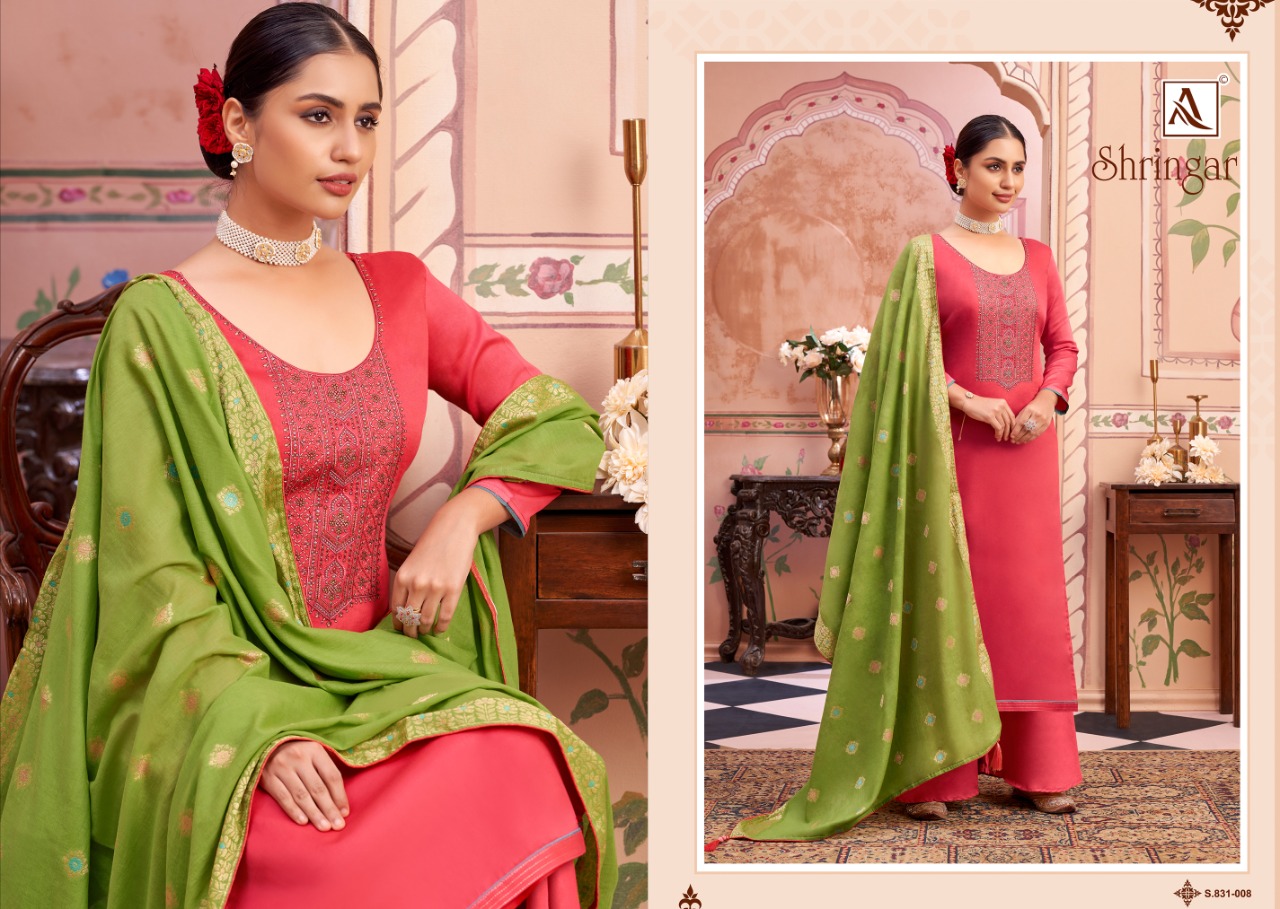 Alok Shringar Jam Cotton Designer Dress Material Catalog