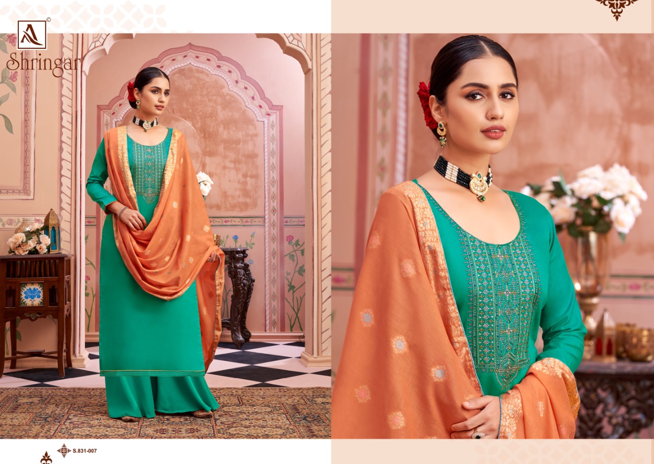 Alok Shringar Jam Cotton Designer Dress Material Catalog