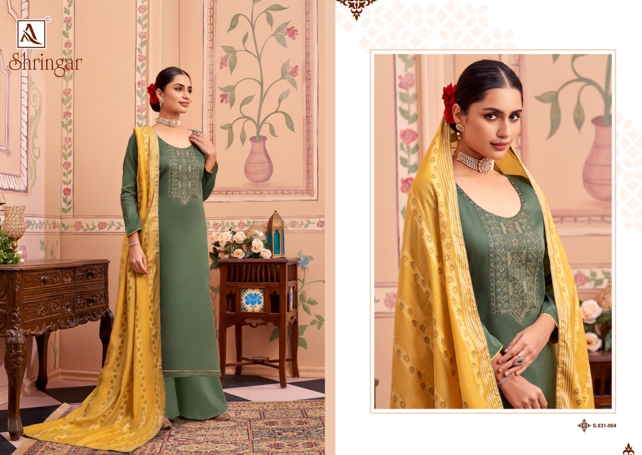 Alok Shringar Jam Cotton Designer Dress Material Catalog