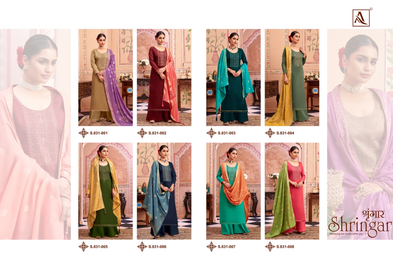Alok Shringar Jam Cotton Designer Dress Material Catalog