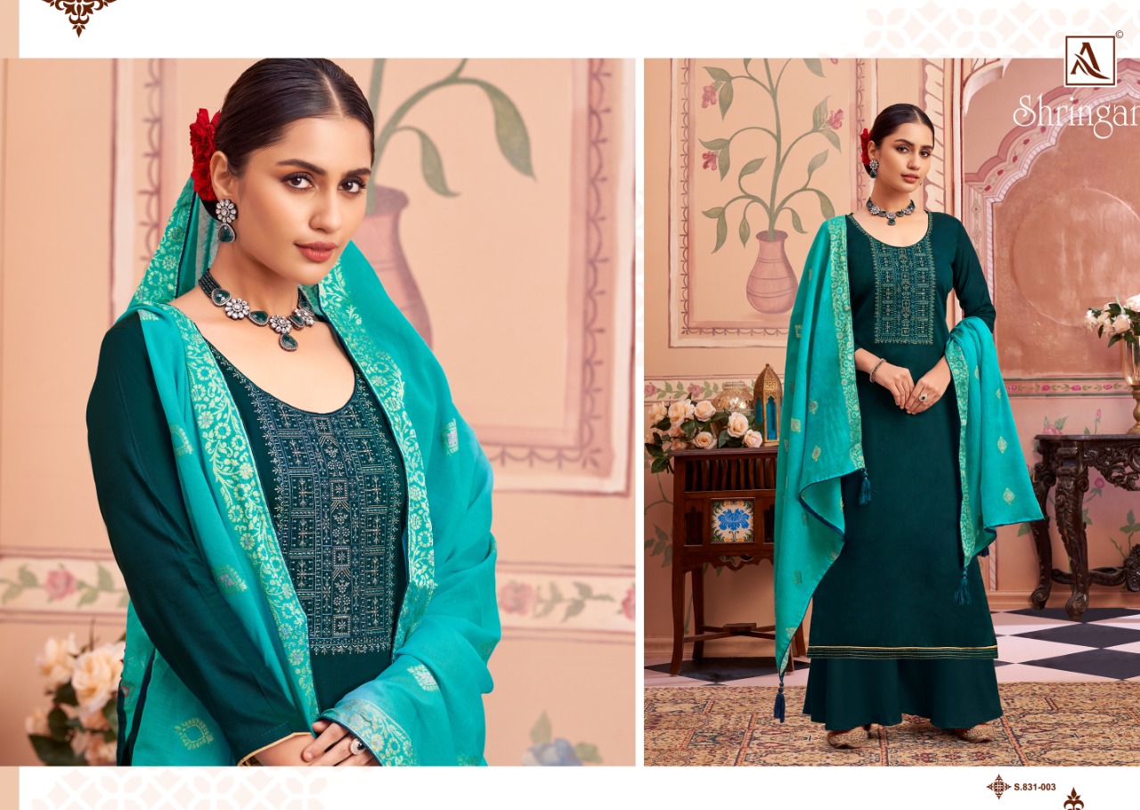 Alok Shringar Jam Cotton Designer Dress Material Catalog