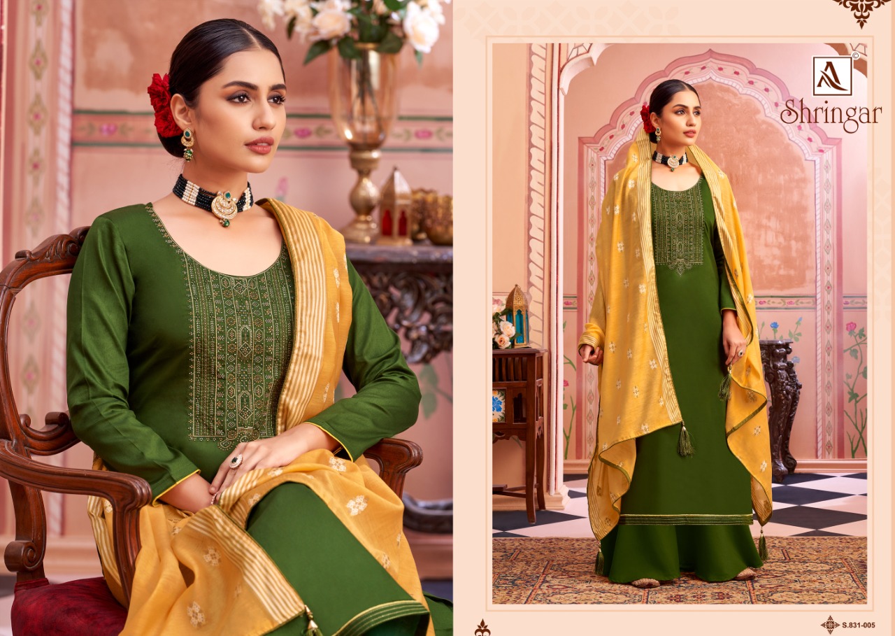 Alok Shringar Jam Cotton Designer Dress Material Catalog