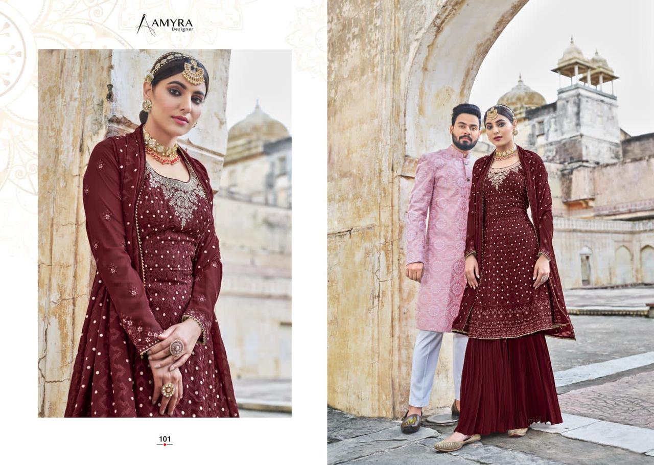 Amyra Ruby Georgette Wear Designer Salwar  Suits Catalog