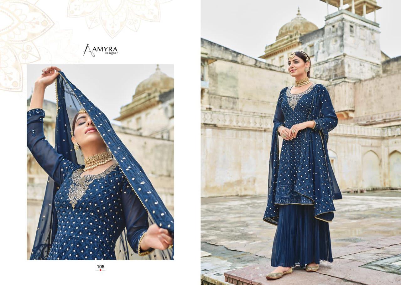Amyra Ruby Georgette Wear Designer Salwar  Suits Catalog