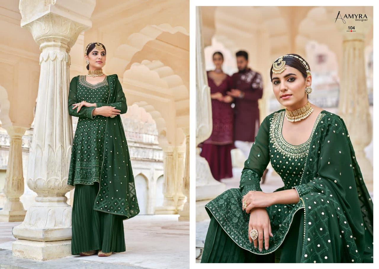 Amyra Ruby Georgette Wear Designer Salwar  Suits Catalog