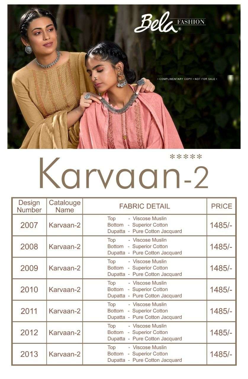 Bela Karvaan Vol 2 Heavy Muslin Designer Salwar Suit  Catalog