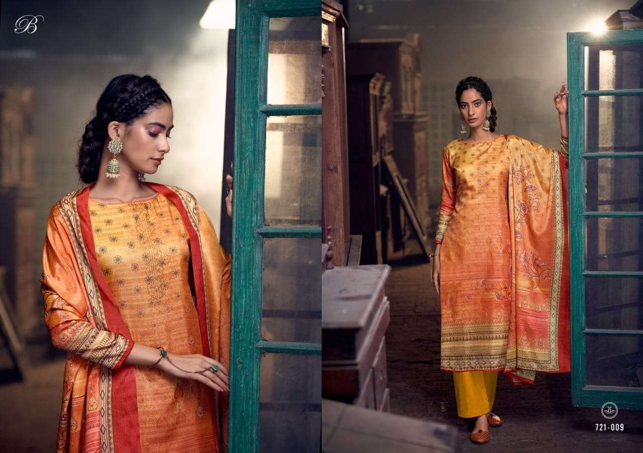 Belliza  Heritage Pure Handloom Silk With Exclusive Work Dress Material Catalog