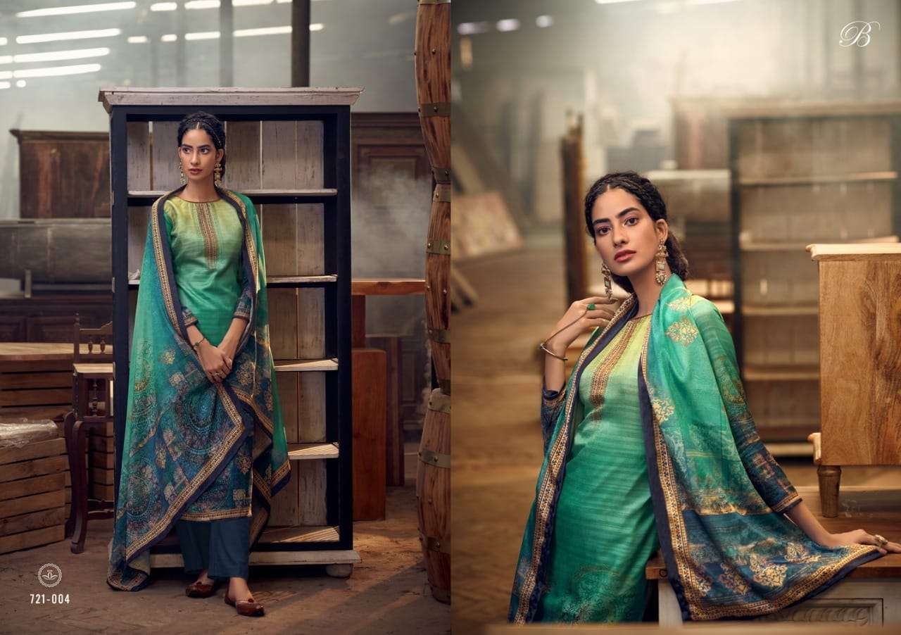 Belliza  Heritage Pure Handloom Silk With Exclusive Work Dress Material Catalog