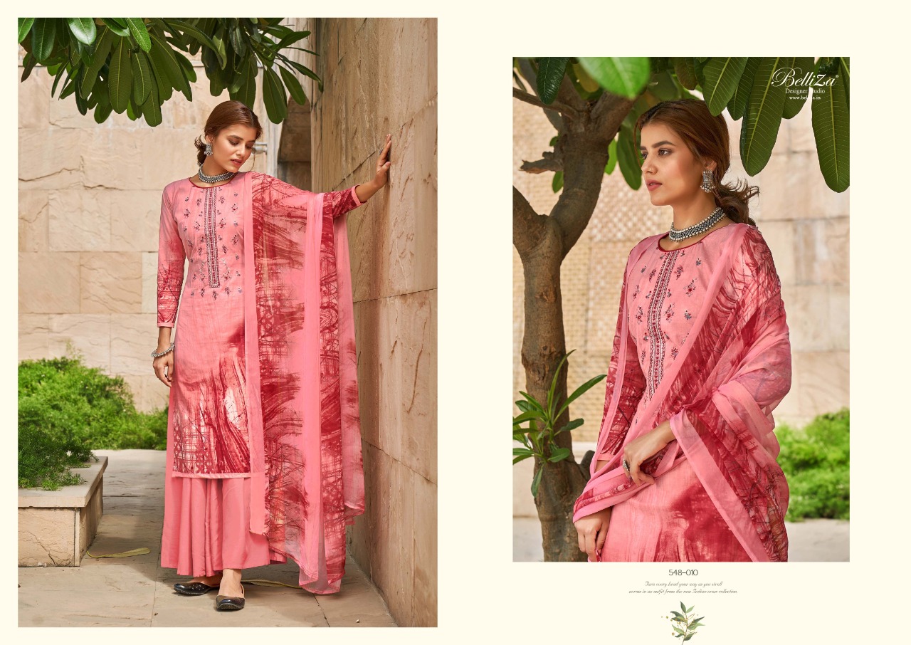 Belliza Maanjari Premium Designer Embroidered Pure Cotton Printed Catalog