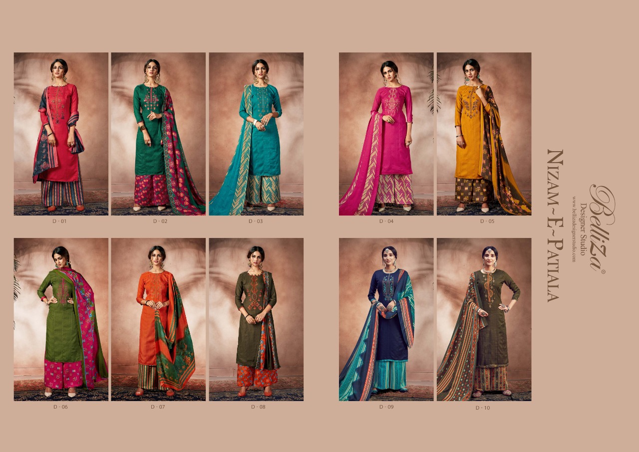 Belliza Nizam E Patiala  Vol  3 Pashmina Dress Material Catalog
