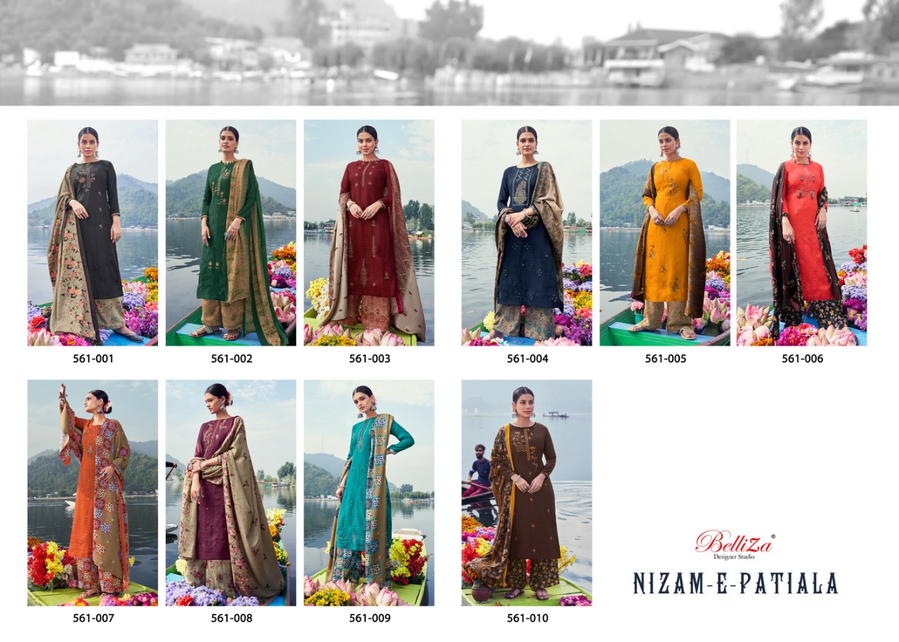Belliza Nizam E Patiala Vol 4 Pashmina Dress Material Catalog