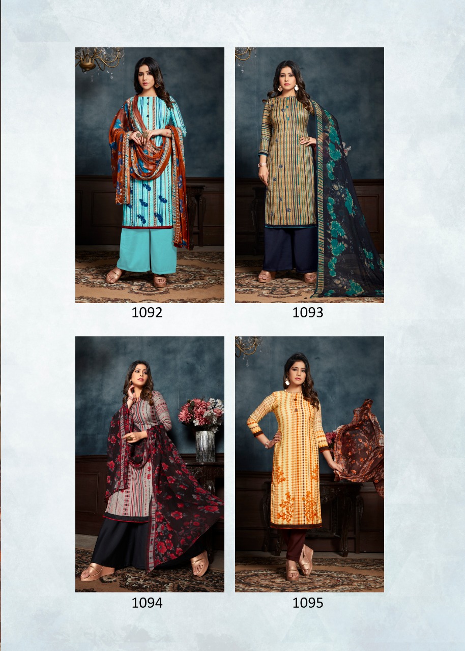Bipson Gulmohar Pashmina Printed Dress Material Catalog