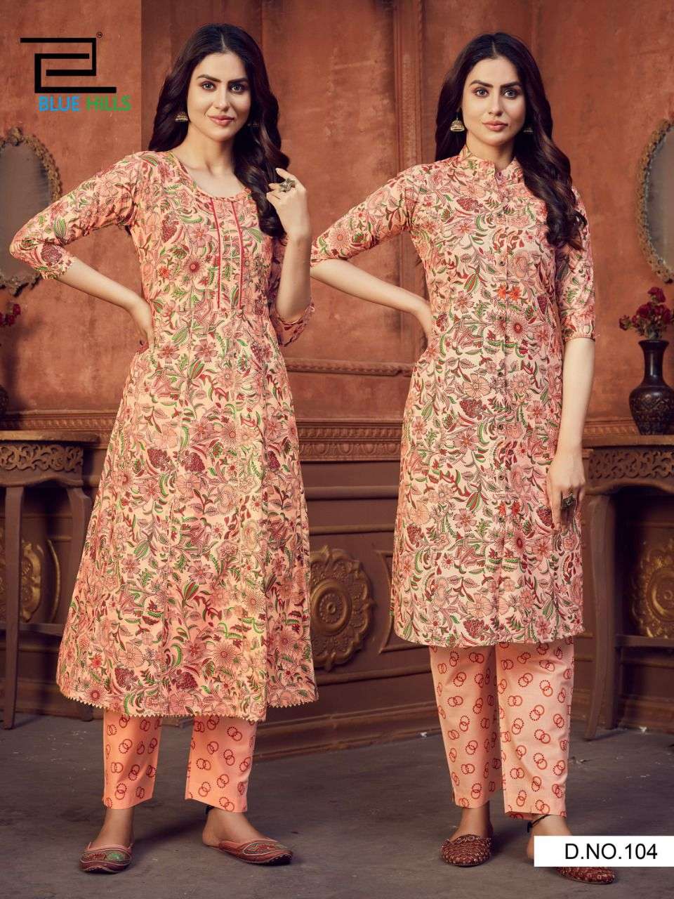 Blue Hills Fusion Vol 1 Cotton Cambric Print Kurtis With Bottom Catalog