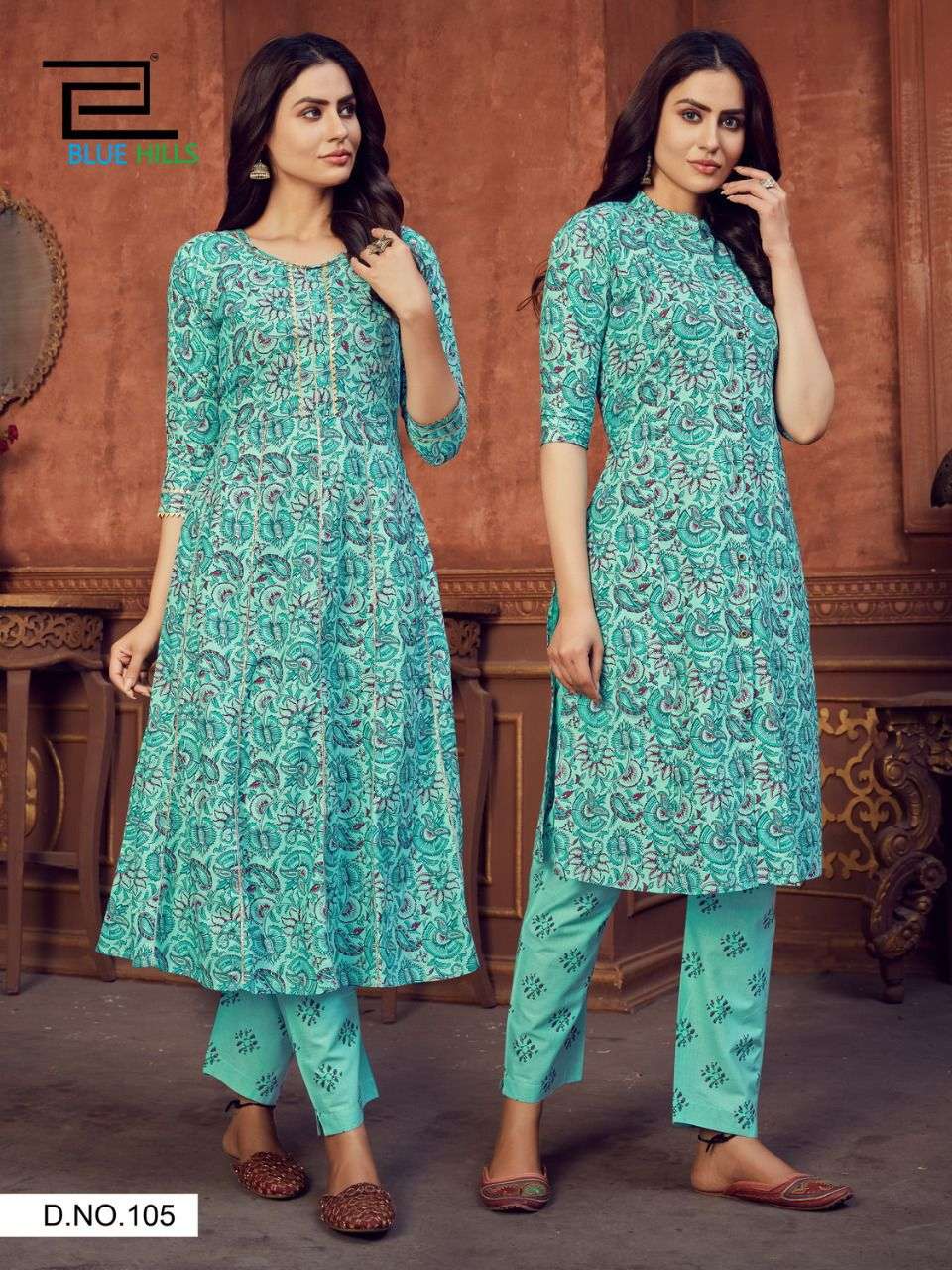 Blue Hills Fusion Vol 1 Cotton Cambric Print Kurtis With Bottom Catalog