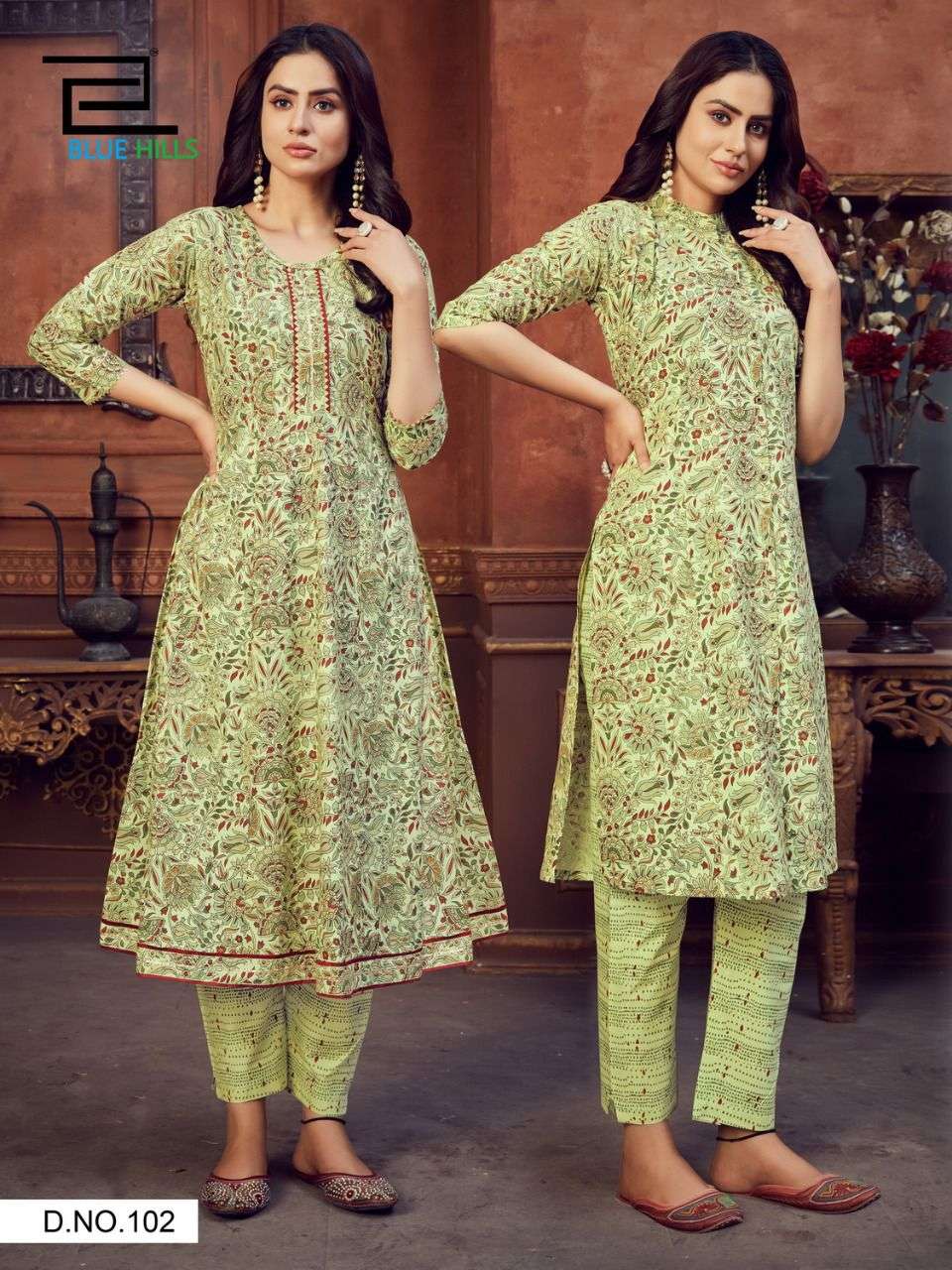 Blue Hills Fusion Vol 1 Cotton Cambric Print Kurtis With Bottom Catalog