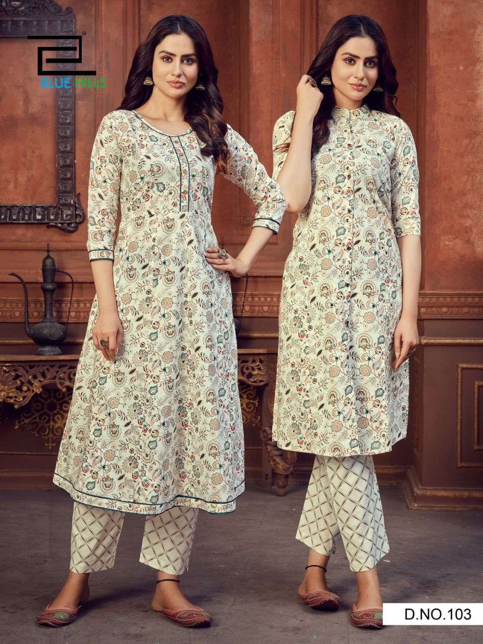 Blue Hills Fusion Vol 1 Cotton Cambric Print Kurtis With Bottom Catalog