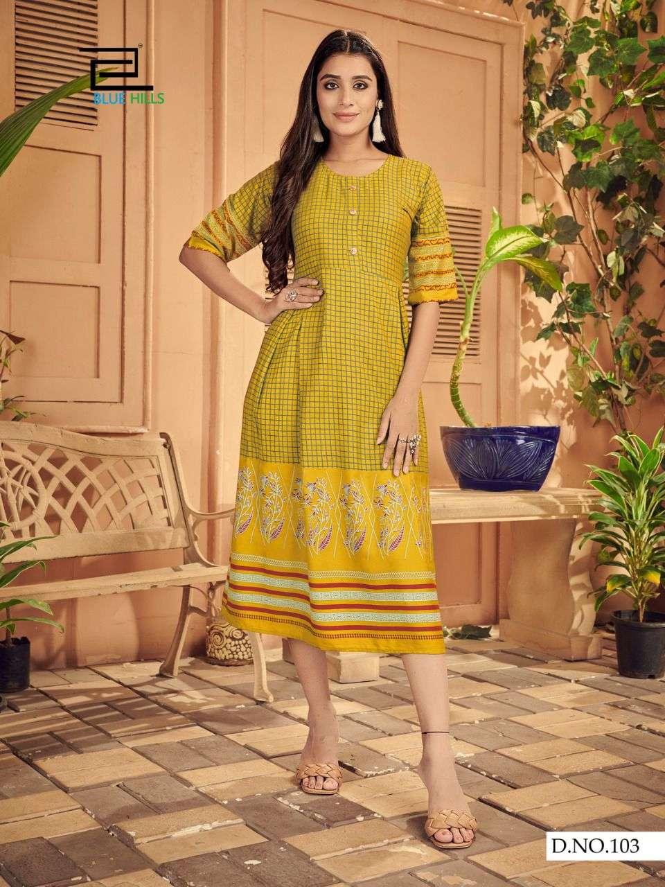 Blue Hills Kiss Miss Vol 3 Anarkali Rayon Print Kurtis Catalog