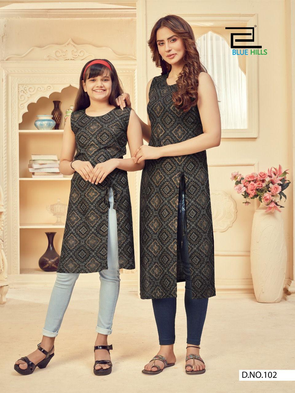 Blue Hills Like Mom Like Daughter Vol 3 Designer Combo Kurti Catalog